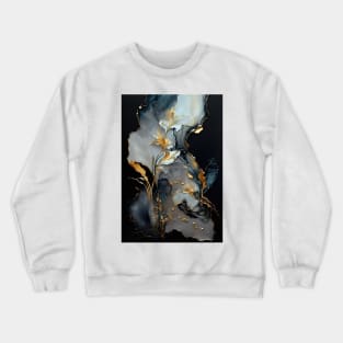 Golden Lily Garden - Resin Art Crewneck Sweatshirt